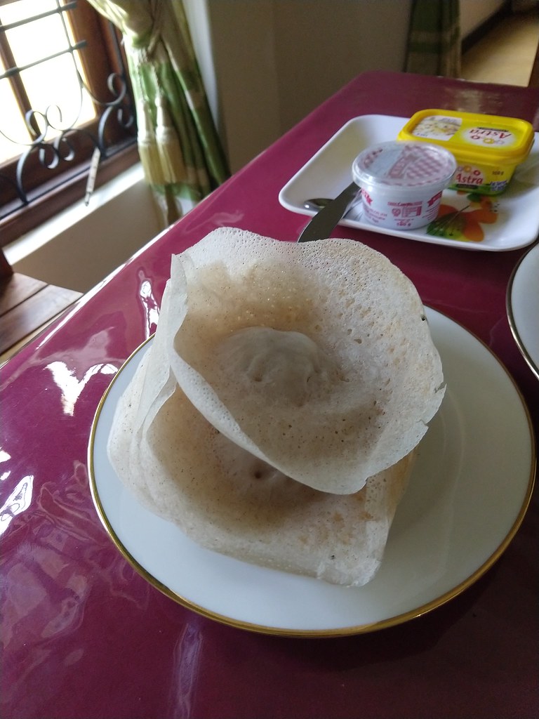 Plain hoppers served for breakfast