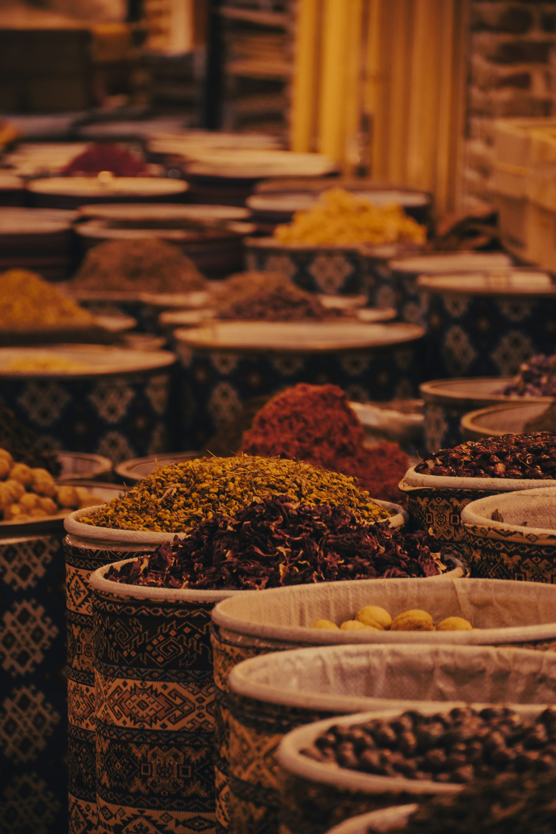 Bowls full of spices